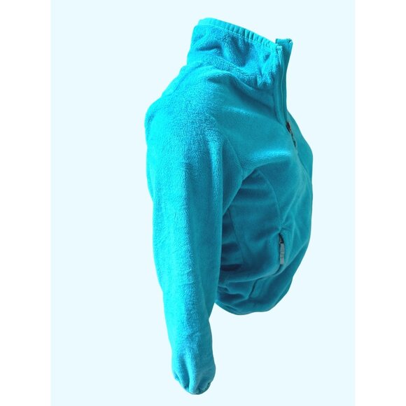 Columbia Juniors Womens Fleece Jacket Size S Full Zip Turquoise - Picture 4 of 9